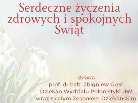 Życzenia świąteczne.